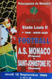 Posters all around Monaco - the Saints were coming to town